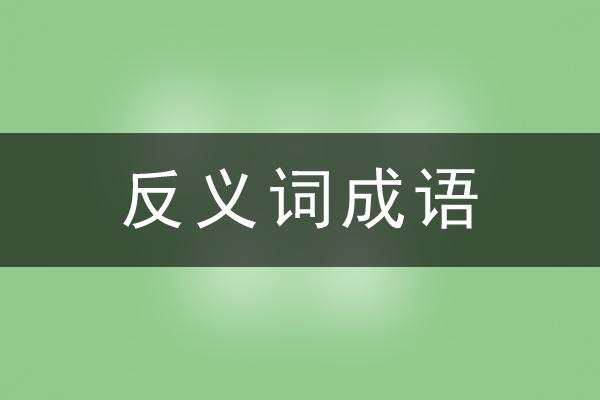反义词成语