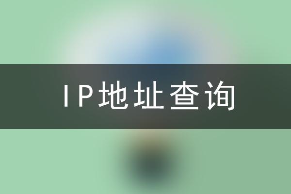 IP地址查询